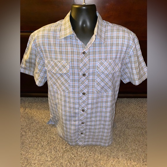 JNCO Other - JNCO Men's Blue Plaid Button Up Short Sleeve Shirt Size Medium